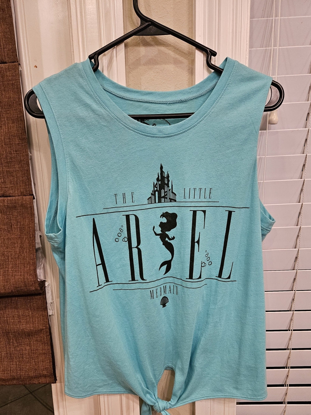 Disney Aqua The Little Mermaid Ariel Tie-Front Tank Top Ladies